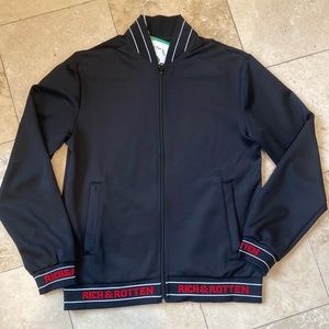 Retl$275 Lg Street Luxury Rich Rotten logo jacket like new!